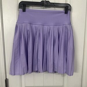 Alo Grand Slam Pleated Airlift Tennis Skirt Large Lavender. Large